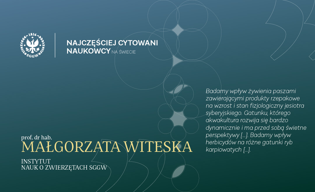 Jestem dumna, że mogę pracować w SGGW profesor M. Wieteska