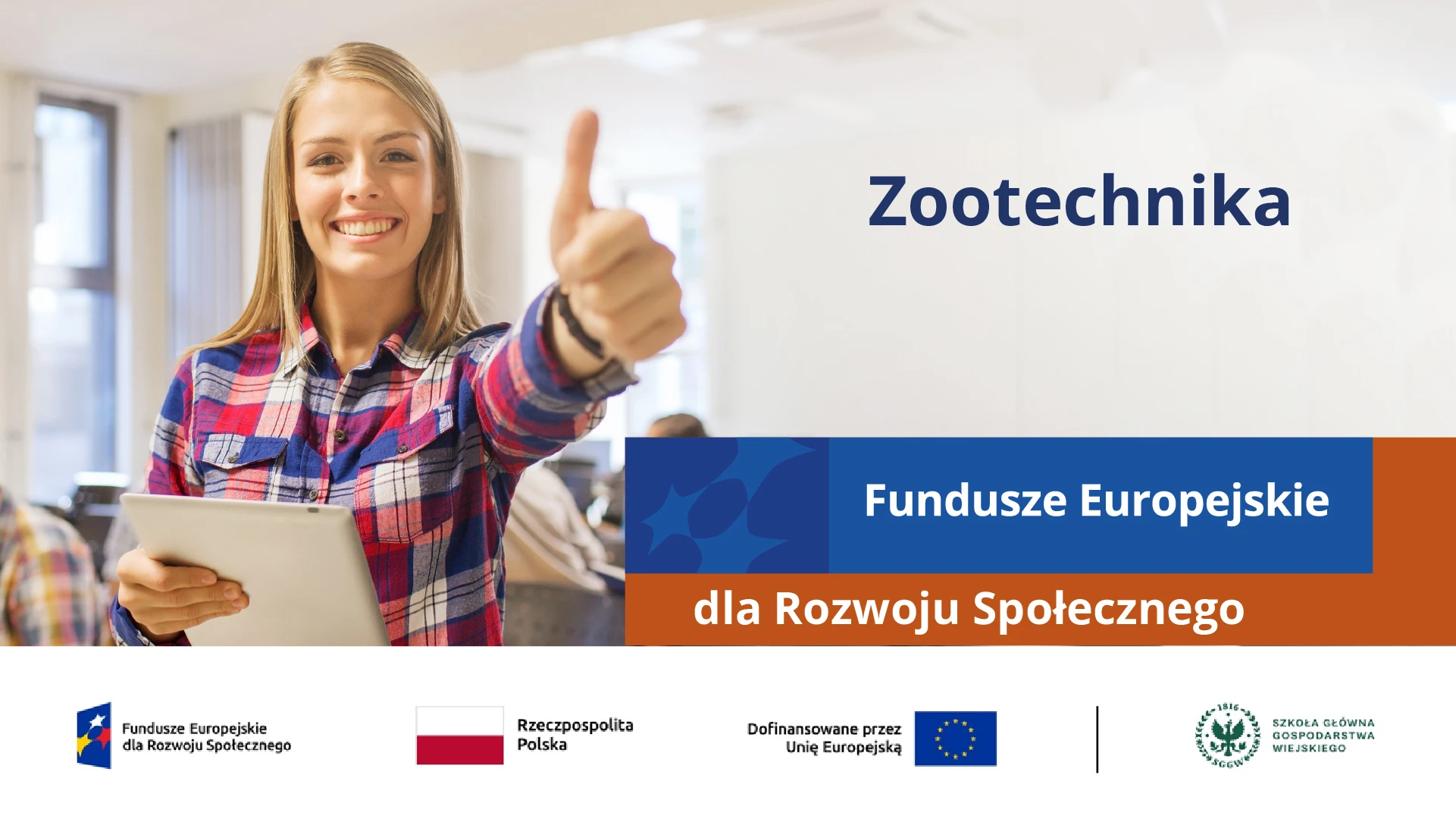 Zootechnika - uśmiechnięta kobieta