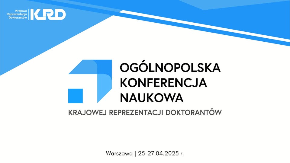 napis ogólnopolska konferencja naukowa krajowej reprezentacji doktorantów